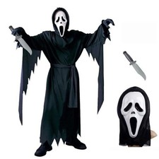 Für Kinder Halloween Erwachsener Scream Ghost Face Robe Kostüm Maske Fancy Dress