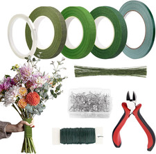 Floristenband Kreppband Grün, Floristikbedarf für Blumenarrangements, Floral Sel