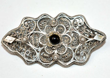 alte Silberdraht Brosche Trachten Trachtenbrosche, L 5 cm