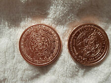 2x Stück Kupfermünze Aztekenkalender+ Canabis- je 1 Unze Neu-Geschenk/Sammeln!!!