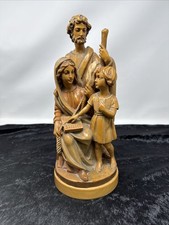 C807 Heilige Familie Holzfigur  Maria Josef und Jesuskind  Handgeschnitzt Tirol?
