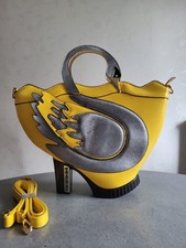 Handtasche Damen gelb mit