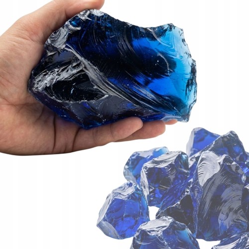 Glas splitt cobalt blue - glas,