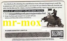 WoW Blizzcon 2008 Polar Bär - Big Blizzard Bear - Großer Blizzardbär - Loot Card