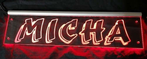 Micha led namensschild oder - micha,