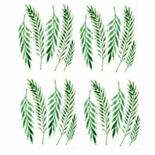 30 Aufkleber Blattstängel