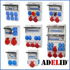 BAUSTROMVERTEILER WANDVERTEILER KOMPLETT VERDRAHTET 32A 16A 230V BALS DOSE CEE