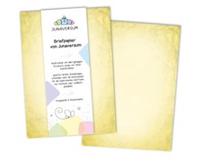 Briefpapier gelb Briefbogen