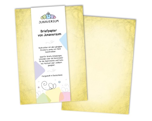 Briefpapier gelb briefbogen - briefpapier,