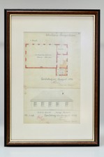 alter Plan Bauplan Zeichnung