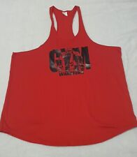 Herren Sport Fitness Tank Top Gym Muskelshirt Bodybuilding T-Shirt Rot XXL %SALE