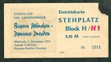 DYNAMO DRESDEN BAYERN EC1 CUP DER LANDESMEISTER 1973/74 KARTE TICKET SIEHE FOTOS