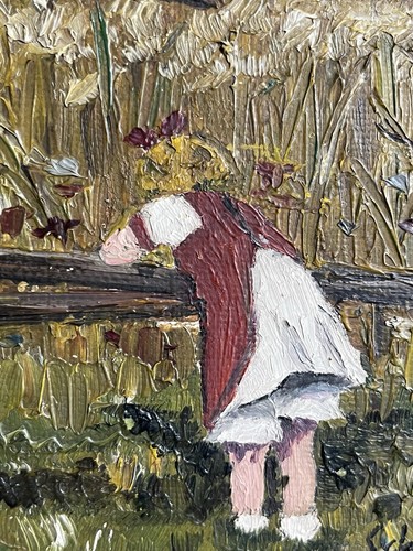 Altes ölgemälde mädchen - altes, am