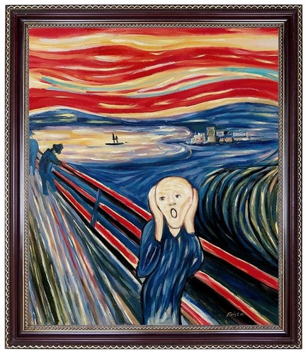 ölbild der schrei - schrei,, edvard
