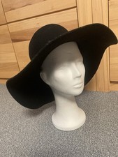 Damen Hut Schlapp-Hut schwarz, ca. 55cm, vermutlich Filz