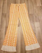 DDR Schlaghose Hippy Flower Power Echt 1970er Schlagermove orange Gröse S 158?2