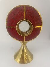 Monstranz, Schwäbisch Gmünd, Messing vergoldet,emailliert,Lagerbestand, um 1970