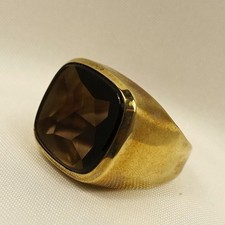 Herrenring mit Rauchquarz