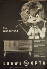 ORIGINAL REKLAME WERBUNG 1962  LOEWE OPTA  Konzertschrank