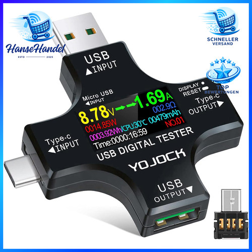 Usb tester 1 digital - usb, 2-in-1