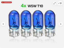 4x W5W T10 Halogen Look Glassockel  Standlicht  Innenraumbeleuchtung SUPERWEISS