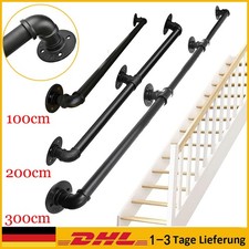 100-300cm Wandhandlauf Retro Wasserrohr Treppengeländer 200kg Tragfähigkeit DHL