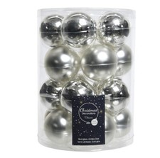 20 Weihnachtskugeln 6cm Glas