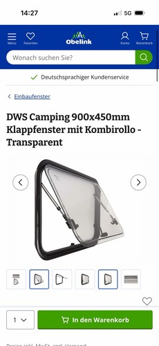 Wohnwagenfenster mit