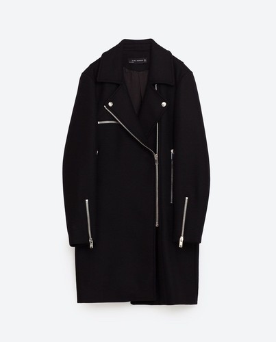 Zara schwarzer wollmischung - schwarzer,
