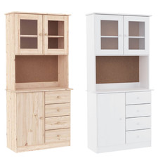 Highboard Sideboards Kommode Schränke Regale 77x35x165 cm Massivholz Kiefer