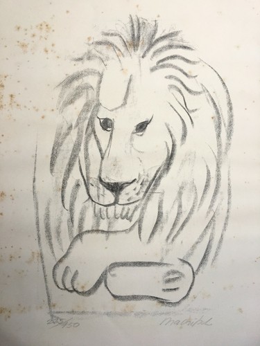 Alte lithographie signiert - alte,