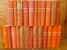 Konvolut 24 Jahrgangs-Sammelbände Zeitschrift KOSMOS, 1950/60/70er, Wissen Natur