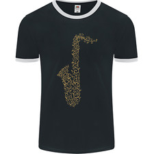 Ein Saxophon Musikinstrumente Brass Band Herren Ringer T-Shirt FotL