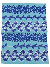 FRAGONARD Geschirrtuch Blau Florales Muster Baumwolle 44cm Küchenhandtuch