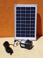 Heissner SP760-L Solar-Akku Teichpumpen Set mit Wasserspiel und LED Ring