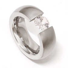 Edelstahl Ring Zirkonia