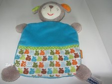 BABYDREAM Schmusetuch Kuscheltuch Hund Bär blau Apfel Apfelstücke