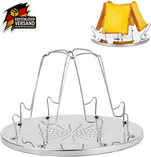 Camping Toaster 4 Scheiben Faltbar Tragbar Toastregal Kocher Gasherd Outdoor Pic