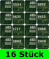 16 Stück (2x8er Serie) Bierdeckel Ur-Krostitzer 485 Jahre Jubiläumsausgabe 2019