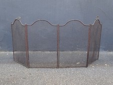 Antikes Kamin Funkenschutzgitter Kaminschirm Eisen Frankreich 4-teilig klappbar