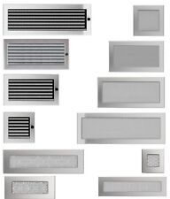 Kamin Luftgitter EDELSTAHL GEBÜRSTET Ofen Lüftungsgitter Warmluft Luft Gitter