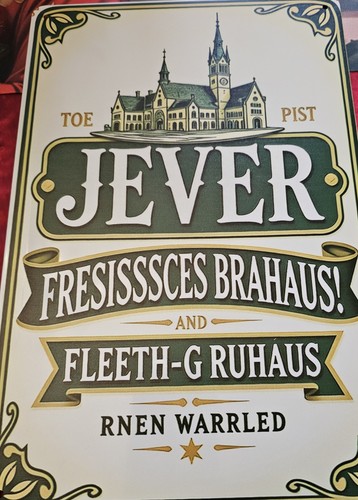 Blechschild jever bier - bier,, schild