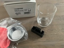 Keuco Solo Glas mit Wandhalter in chrom , alte Serie , Zahnputzbecher