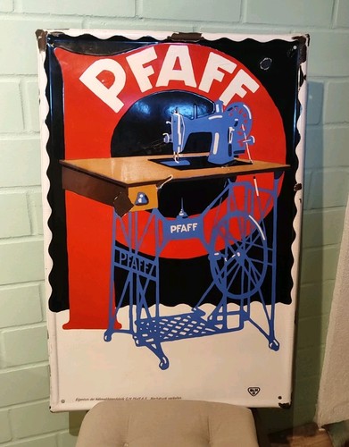 Emailschild pfaff nähmaschine - pfaff,