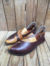 CYDWOQ Damen Offen Braun Leder