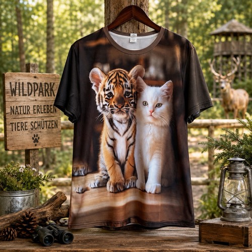 Damen tiger katze shirt - damen,