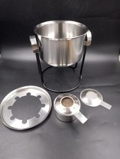Stelton Fondue-Set, Edelstahl, mit Zubehör, Brenner, Ohne Gabeln, 22 Cm Hoch 