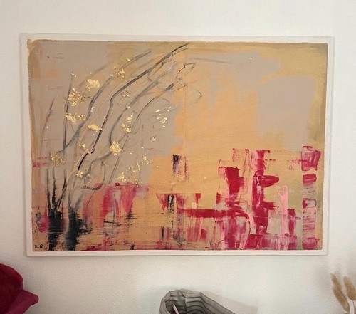Acrylbild handgemalt abstrakt - handgemalt,