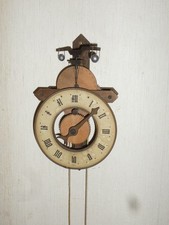 Waagbalkenuhr, Holzuhr mit Gewichten, Holzräder-Uhr, läuft sehr gut!