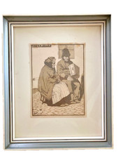 Emil Orlik, "Alt-Prag", Holzschnitt 1898, signiert